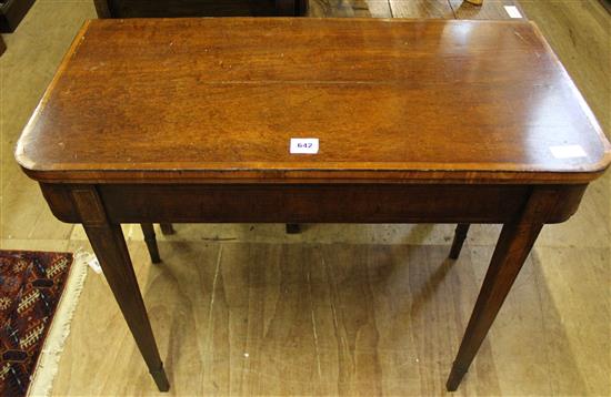 Regency mahogany card table(-)